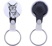 Bombay Cat - llavero hecho a mano con retrato de gato, charm para bolso, producto de la marca Art-Dog.