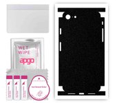 apgo Protective Skin Sticker for the back+sides compatible with Apple iPhone 8, Full Wrap Film, Foil, Vinyl - Pattern Matte Black