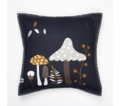 Coussin déco déhoussable réversible gamme  Minots  100% Coton - Amanite