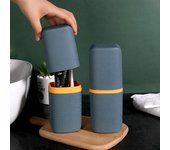 Estuche De Viaje para cepillos de dientes y pasta de dientes, caja de almacenamiento portátil para cepillos de dientes, para viajar, familia, Camping, escuela 1pc verde