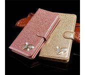 Funda Jewell para iPhone 14 11 Pro Max 12 13 Mini XS X XR 7 Plus 8 SE 2022 2020 6S 6 Funda de cuero brillante con tapa tipo libro For iPhone SE 2020 negro