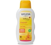 WELEDA Calendra Loción de leche para bebés 200 ml Emulsión hidratante para todo el cuerpo Emulsión hidratante para bebés Hidratación Piel delicada Aroma suave a hierbas