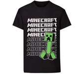 Minecraft Childrens/Kids Repetir Logo Camiseta 11-12 negro