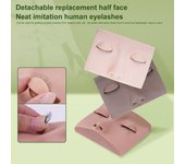 Cabeza de Maniquí de pestañas realista, extensión de pestañas, entrenamiento y práctica de maquillaje, piel para mujeres, accesorios