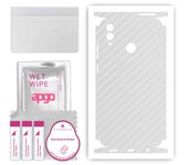 apgo Protective Skin Sticker for the back+sides compatible with Honor 10 Lite, Full Wrap Film, Foil, Vinyl - Pattern Transparent Carbon