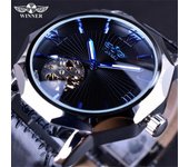 Winner Reloj mecánico totalmente automático de moda casual casual vintage de moda para hombre blanco