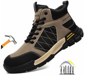 Zapatos de seguridad impermeables para hombre, zapatos de trabajo antideslizantes, botas de trabajo antipinchazos para hombre, zapatos de trabajo, zapatillas de seguridad con punta de acero para el trabajo 38
