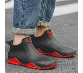 Botas de moto impermeables de tubo corto para hombre (2024): zapatos de goma con suela gruesa y cubrezapatos ligeros para mujer 37 beige