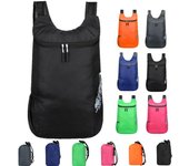 Mochila de viaje plegable a prueba de salpicaduras de nuevo estilo : Bolsa de piel para exteriores, portátil y ligera Under 20L verde claro