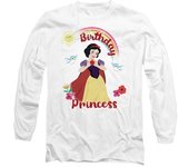 Camiseta unisex de cumpleaños para adultos de Blancanieves y los siete enanitos: Princesa y sus amigos S blanco