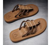 Chanclas de verano para hombre, chanclas antideslizantes de Vietnam, ropa exterior de playa con clip, sandalias informales de moda 44 negro