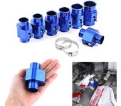 Adaptador de sensor de temperatura de manguera de tubo de unión de temperatura de agua de automóvil de metal azul 26MM