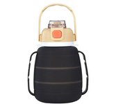 Hervidor de agua de 1250ml plegable con diseño de correa de mano, jarra para beber con diseño telescópico de silicona, viaje escolar