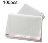Bolsa autoadhesiva 100 Uds. Bolsas de plástico transparentes autoadhesivas sellables para regalos y 6*8cm
