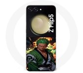 Coque Samsung Galaxy Z Flip5 One piece Zoro manga anime 3D art