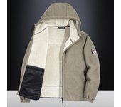 Nueva chaqueta térmica con capucha para exteriores de forro polar para otoño e invierno para hombre 3XL