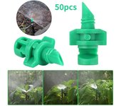 50 piezas de boquilla de refracción simple con ángulo de 90/180/360 grados, conexión de rosca para cabezal de aspersor, rociador de niebla para riego de árboles y jardín