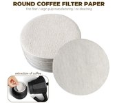 100 filtros de papel de café redondos de 56 mm, 60 mm y 68 mm para cafeteras expreso, filtros de café de goteo, herramientas para cafeteras moka.