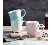 Hola, taza de café de cerámica nórdica, porcelana, Taza de leche para desayuno, taza de té Simple para oficina y tarde, taza de agua para parejas