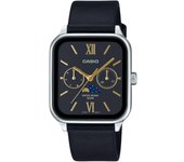 Reloj Casio Standard analógico de cuarzo con correa de cuero y esfera negra MTP-M305L-1A2V para hombre negro