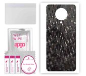 apgo Protective Skin Sticker for the back compatible with Xiaomi Redmi K30 Pro Zoom, Wrap Film, Foil, Vinyl - Pattern Carbon Black Pixel