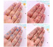 Mini varita mágica de resina de 8 g con purpurina, medusas y rosas, para decoración de uñas con parte trasera plana, apliques de diamantes de imitación para manualidades, álbumes de recortes, joyas y decoración.