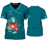 Camiseta de verano para mujer, Tops de manga corta Unisex, ropa de enfermera/doctor, estampado 3D, atuendo de negocios cómodo, camisetas de moda con cuello redondo XL