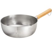 Olla Endo Shoji TKG Yukihira 24cm Diámetro interior x profundidad 240 x 90 Grosor de la placa Capacidad de masa Fácil de sostener con mango de madera de acero inoxidable para plata