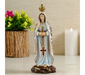 Estatua de Nuestra Señora de Fátima, artesanía de resina, adorno religioso, decoración de interiores de escritorio para habitación, Navidad