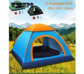 Tienda de campaña para exteriores, 3-4 personas, automática, para acampar al aire libre, gruesa, resistente a la lluvia, tienda abierta de velocidad camuflaje