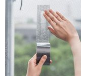 Reparación de mosquiteras para ventanas, malla autoadhesiva para reparación de agujeros rotos, cinta adhesiva para reparación de ventanas y puertas, malla antimosquitos con alambre adhesivo. 5X200cm blanco