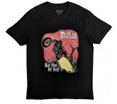 Meat Loaf Camiseta unisex con estampado de murciélago fuera del infierno para adultos L negro