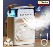 Ventilador 3 en 1, aire acondicionado portátil, Enfriador de aire pequeño para el hogar, luces LED nocturnas, humidificador, ajuste de aire, ventiladores para el hogar, envío directo verde