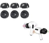 3 pares de almohadillas de espuma viscoelástica para auriculares Airpods Pro y Airpods Pro de segunda generación, accesorio de repuesto para auriculares (S, M, L) negro