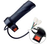 Empuñadura del acelerador para bicicleta eléctrica, control de 3 velocidades, compatibilidad de 48 V y 72 V