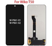 Pantalla LCD para Wiko T50 pantalla LCD Digitalizador de pantalla táctil reemplazo de montaje completo negro