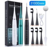 Herramientas de dentista, eliminador de cálculo, limpiador de dientes, limpieza dental, eliminador de sarro, cuidado bucal, 7 piezas/juego, cepillo de dientes eléctrico sónico, blanco
