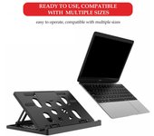 Soporte plegable para computadora portátil, de escritorio, para notebook, tableta, soporte de enfriamiento, base de elevación blanco