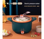 Cocina eléctrica multifuncional: Olla a presión, olla caliente, sartén antiadherente grande 3L Micro Pressure Cooker verde oscuro
