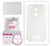 apgo Protective Skin Sticker for the back+sides compatible with Xiaomi Redmi Note 3 Note 3 Pro, Full Wrap Film, Foil, Vinyl - Pattern Matte Transparen