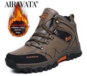 Botas de invierno para hombre, zapatos cálidos de felpa para senderismo, zapatillas deportivas para exteriores, zapatos de trabajo para hombre, talla 39-47 39 negro