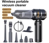 Aspiradora de mano potente para coche, nueva, 2025, con motor sin escobillas, repuestos para coche, batería de gran capacidad de 6000 mAh, potente aspiradora inalámbrica, electrodomésticos. rojo