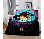 Manta polar con estampado 3D de Jurassic Park para camas, colcha gruesa para senderismo, Picnic, colcha de moda, manta polar 75x90cm