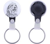 Perro pastor bergamasco, perro pastor bergamasco - llavero con retrato de perro, colgante con gráficos Art-Dog propios de la marca