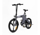 Bicicleta eléctrica DYU T1 2025 con motor sin escobillas de 250 W, batería de litio de 36 V y 10 Ah, de aleación de magnesio, plegable para adultos con neumáticos de 20 pulgadas. gris