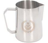 Jarra para espumar leche de acero inoxidable, taza mezcladora para café, 450 ml, color plateado L