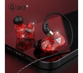 QKZ SK7 Dual Drive HiFi auriculares con cable Supergraves auriculares deportivos auriculares de música auriculares con reducción de ruido para Xiaomi negro