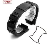 Correa de reloj de plástico de 26 x 16 mm para Casio G-Shock DW-6900/DW9600/DW5600/GW-M5610 y parachoques de caja de acero inoxidable Accesorios