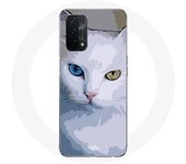 Coque pour Oppo A74 Turc de van Chat oeil bleu et oeil jaune