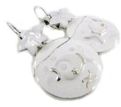 Les Trésors De Lily [H4427] - Dormeuses Créateur 'Liberty' blanc blanco